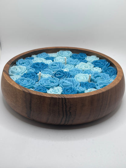 Teal Rose Bowl