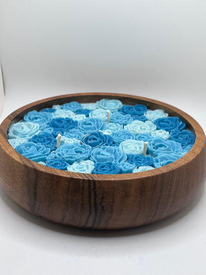 Teal Rose Bowl