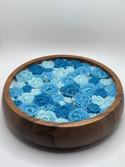 Teal Rose Bowl