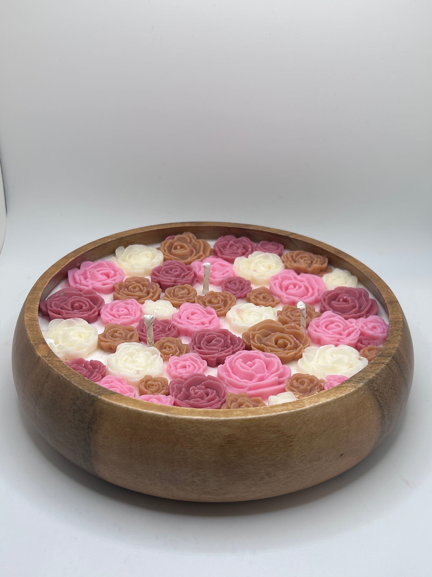 neapolitan rose bowl candle