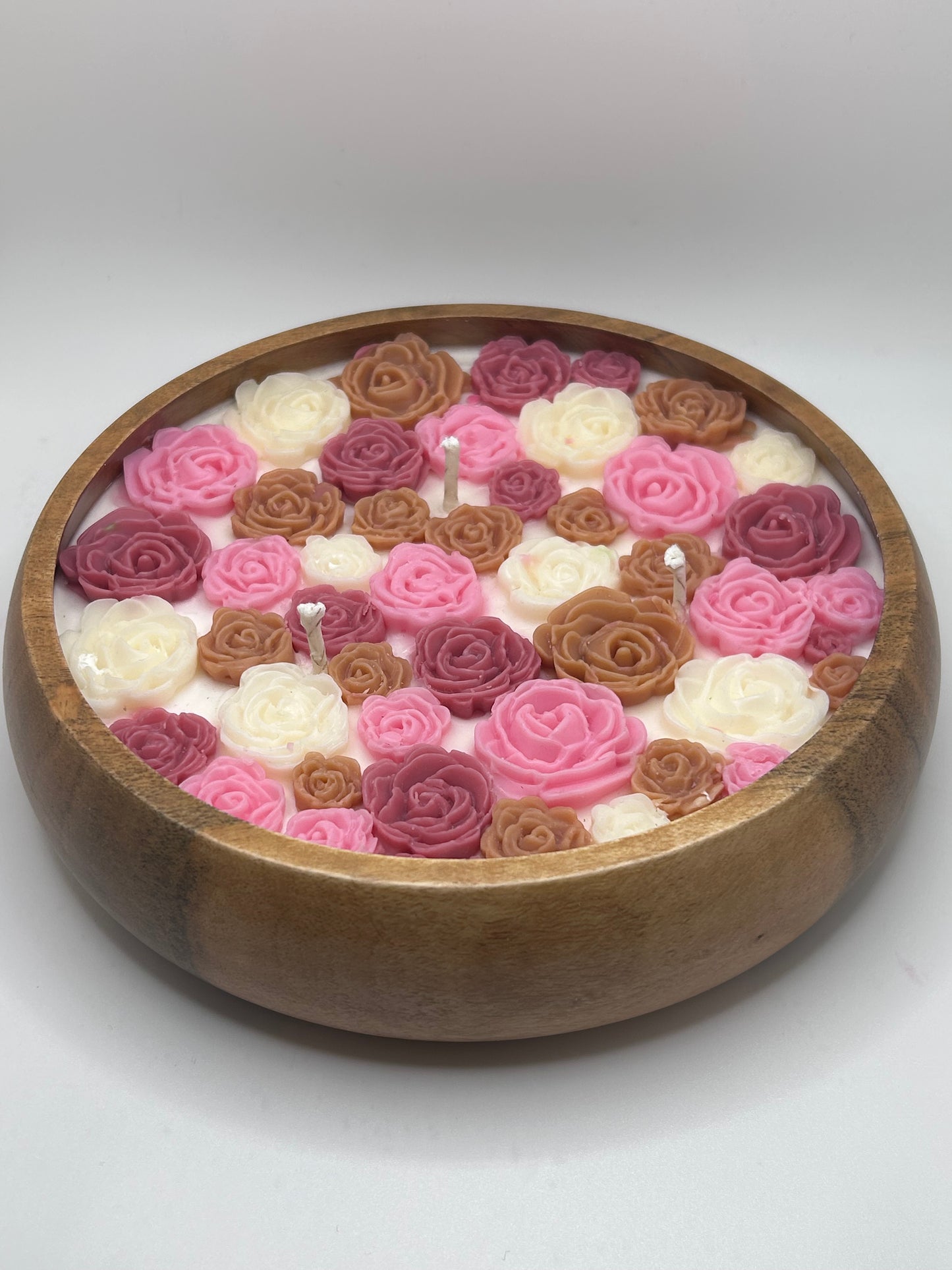 neapolitan rose bowl candle