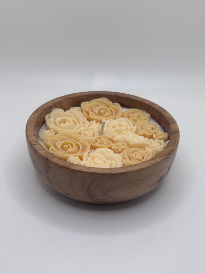 mini neutral tan rose bowl