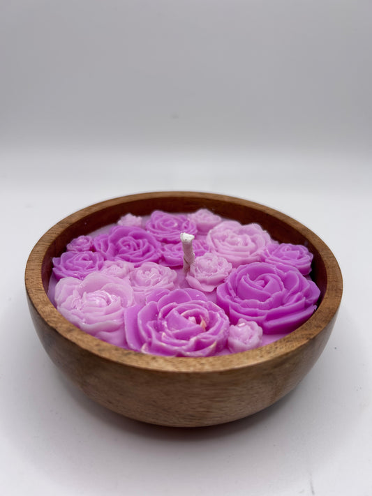 mini pink rose bowl